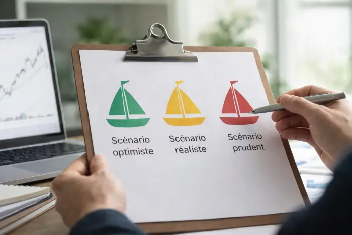 illustration d'un pilotage avec plusieurs scenarios